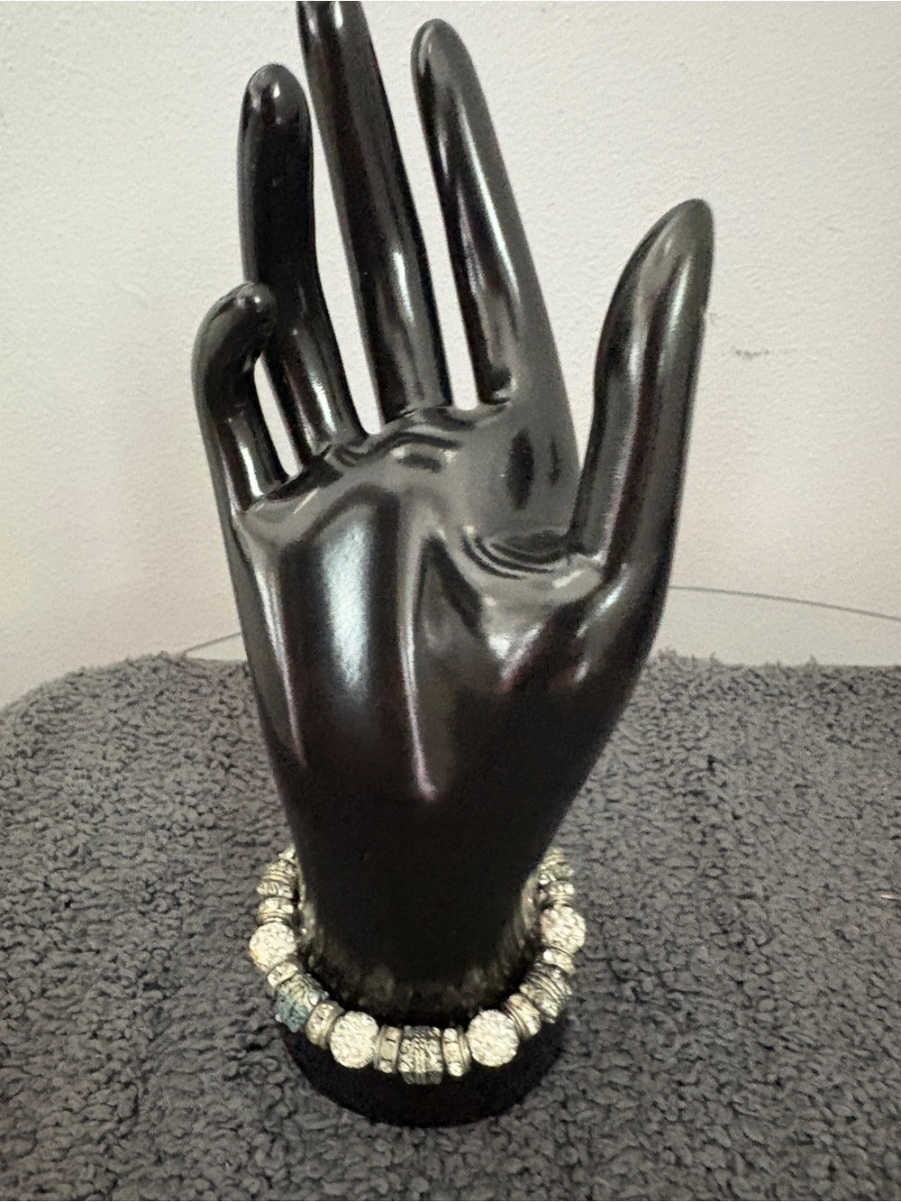 Silver-Tone Beaded Stretch Bracelet - Women Jewelry